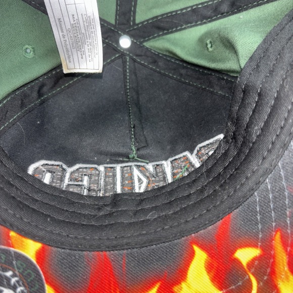 My Hero Academia Anime Bakugo Green Cap Flame Bill Adjustable Snapback - Picture 9 of 9